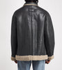 MM6 Maison Margiela Beige Leather Shearling Reversible Jacket