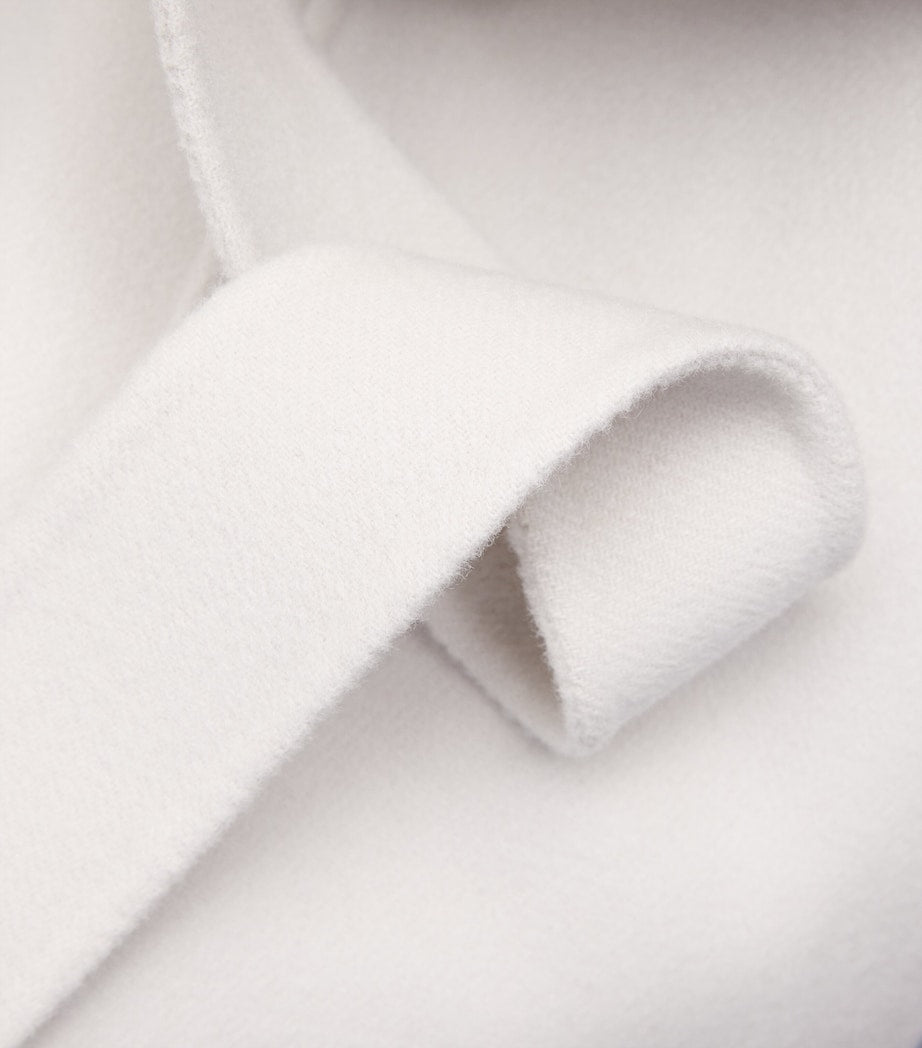Max Mara White Water-Repellent Twill Trench Coat