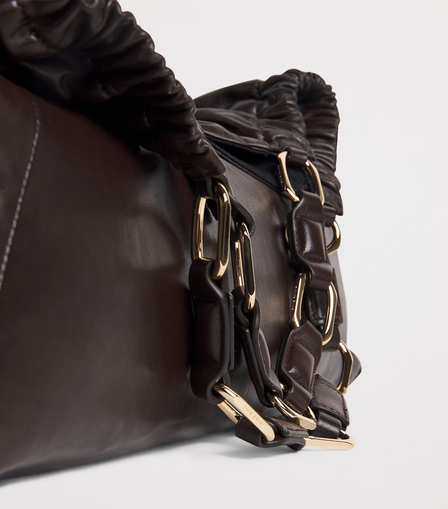 ANINE BING Brown Medium Leather Kate Tote Bag