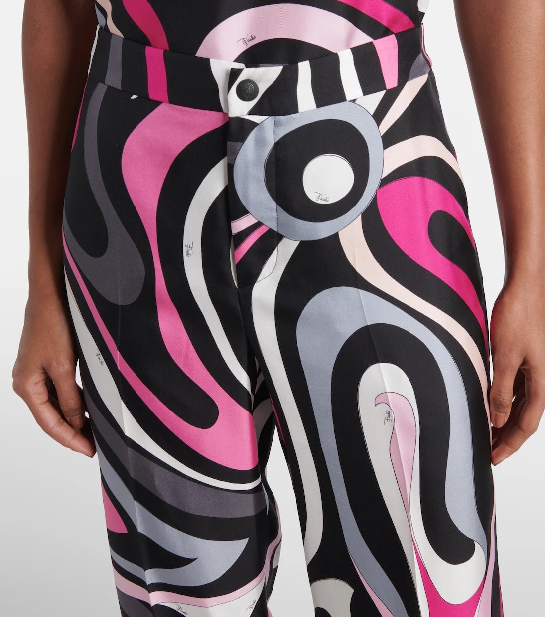 Pucci - Marmo silk twill straight pants