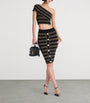 Balmain Black Stripe Midi Pencil Skirt