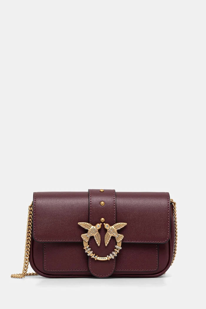 Pinko kadın deri crossbody çanta