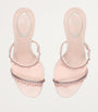 René Caovilla Pink Embellished Chandelier Mules 80