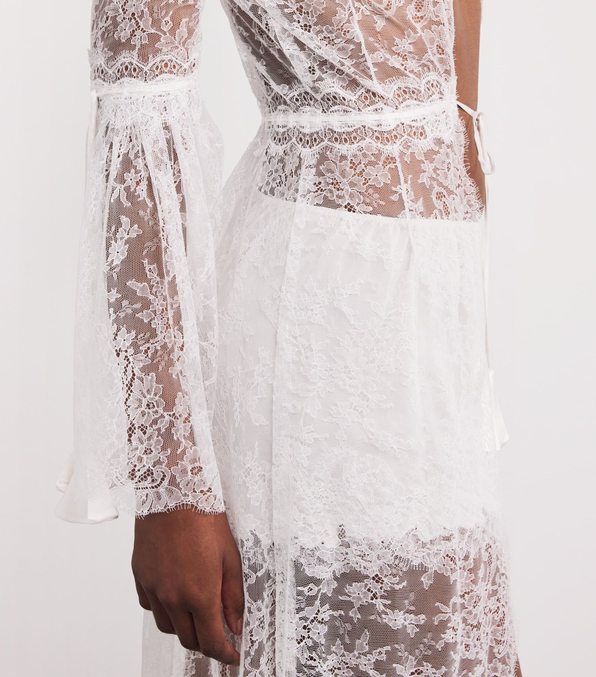 TORLOWEI White Lace Marcella Robe