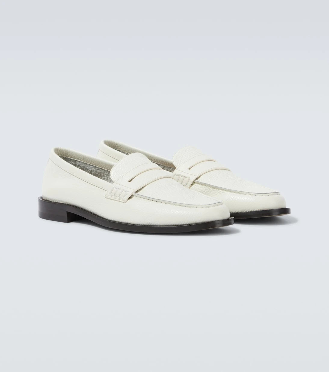 Manolo Blahnik - Perry leather penny loafers