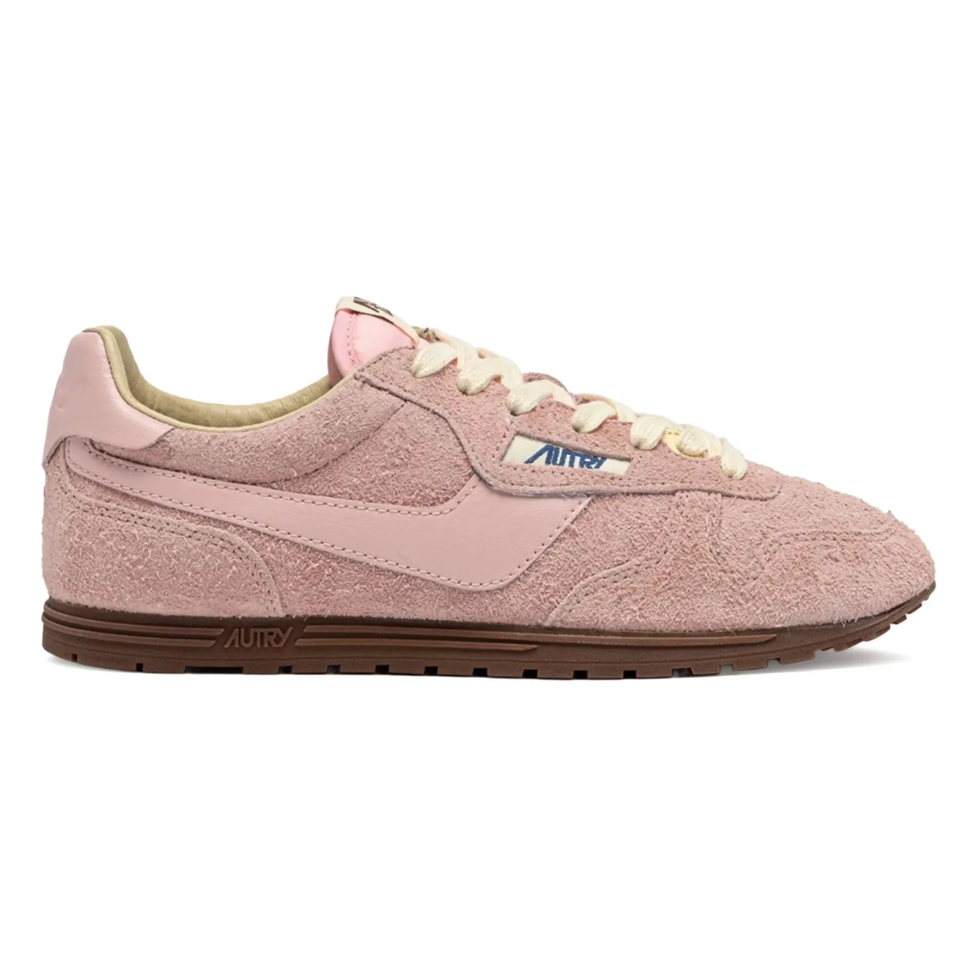 Autry - Windspin Low Suede and Leather Basket | Powder pink