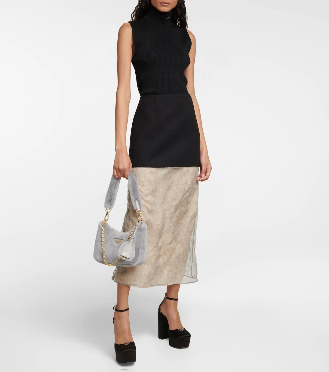 Prada - Re-Edition 2005 shearling shoulder bag