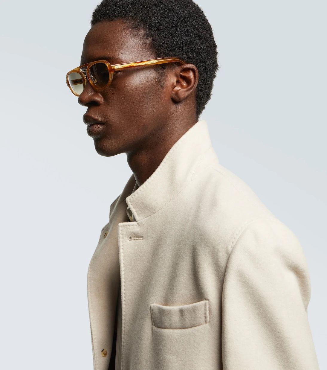 Brunello Cucinelli - Tortoiseshell-effect browline sunglasses