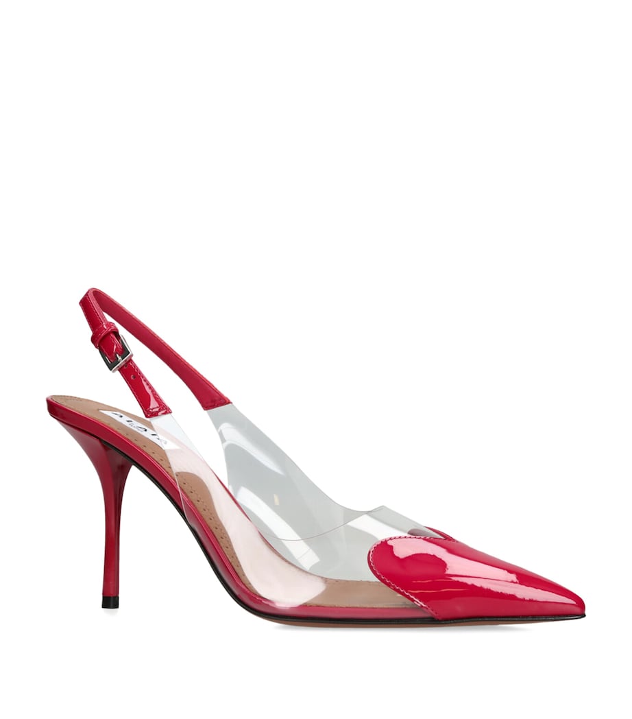 Alaïa Patent Coeur Slingback Pumps 90