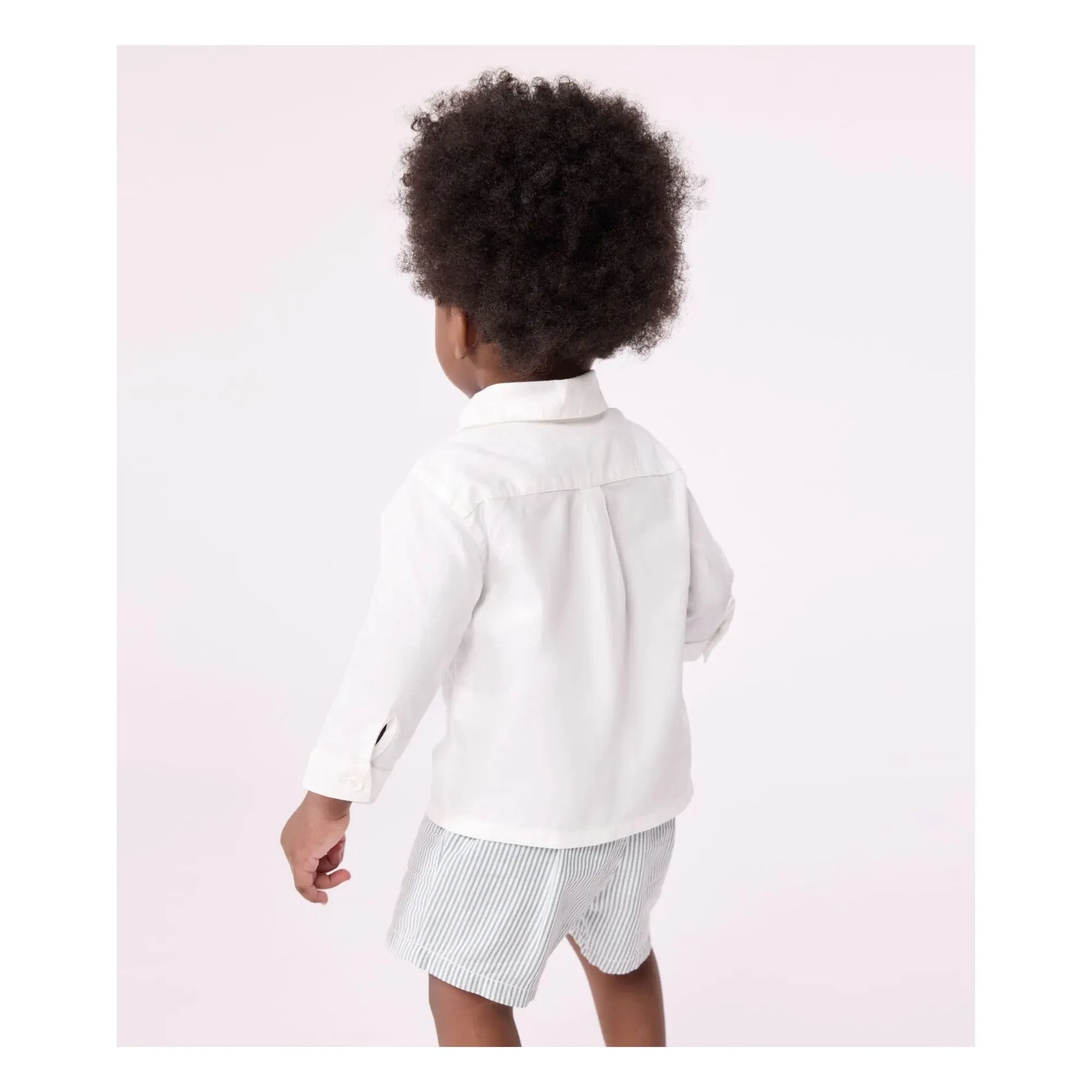Petit Bateau - Bapteme Organic Cotton Shirt | White