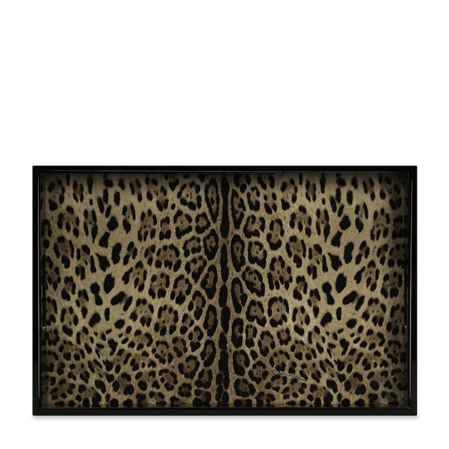 Dolce & Gabbana Casa Leopard Print Serving Tray