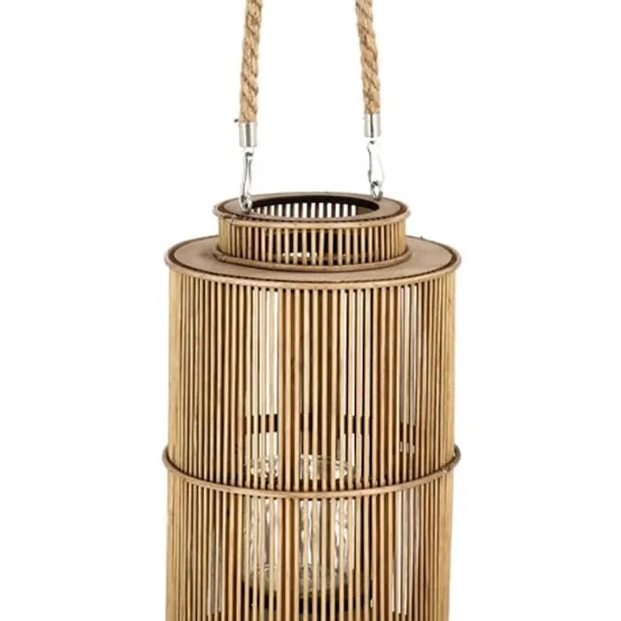 Bizzotto Dekoratif Bambu Ahşap Fener 20 x 33 cm