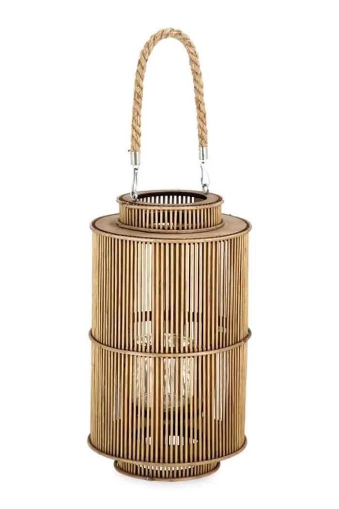 Bizzotto Dekoratif Bambu Ahşap Fener 20 x 33 cm