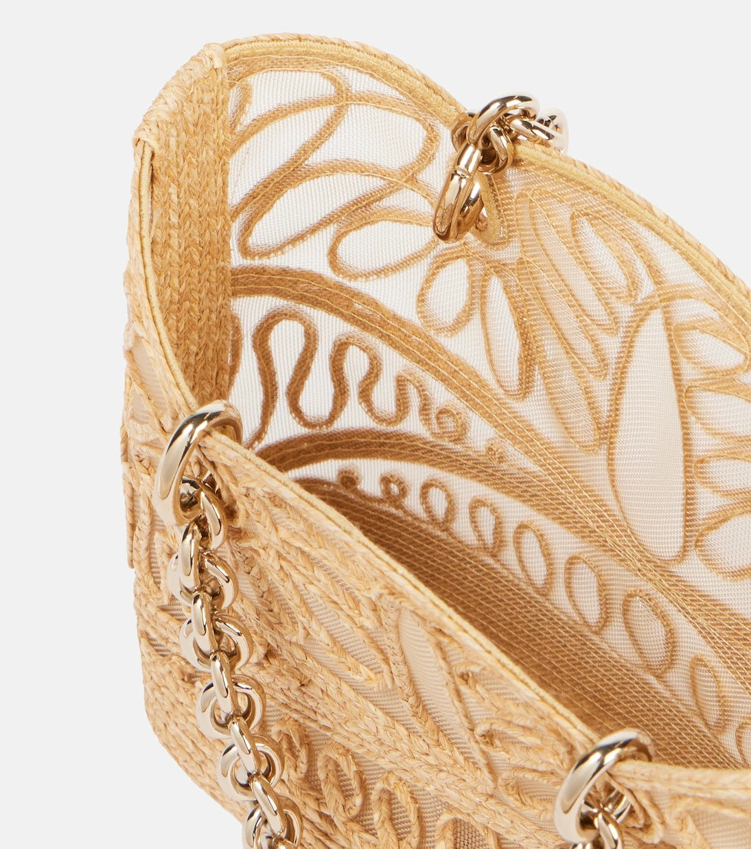Aquazzura - Kahlo Mini logo raffia tote bag