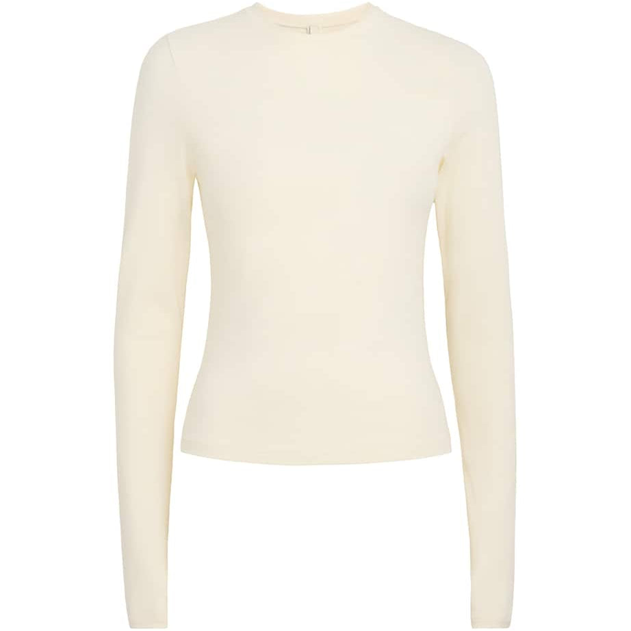 Skims Ivory Cotton Jersey Long-Sleeve T-Shirt