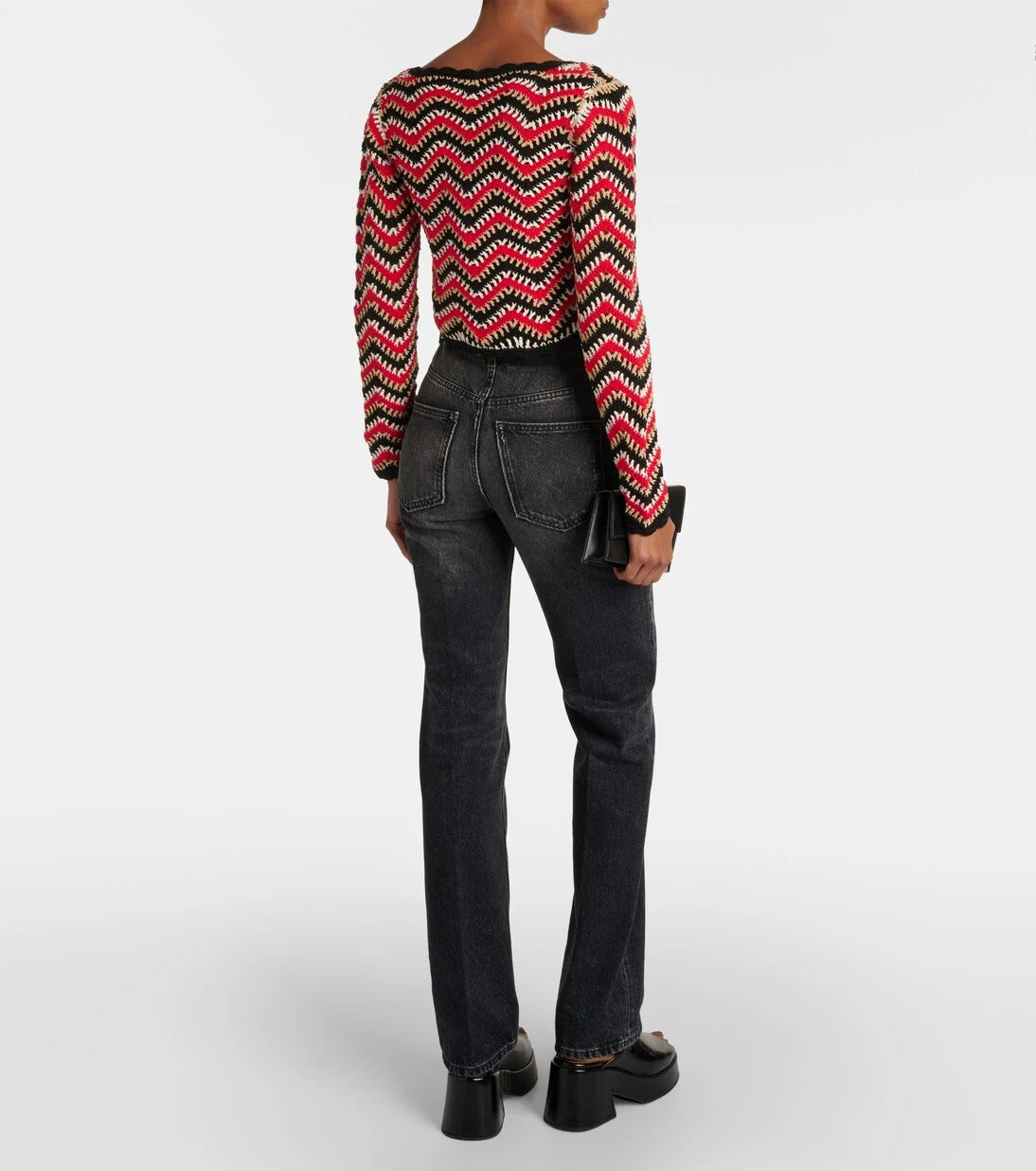Ganni - Crochet cropped cotton cardigan