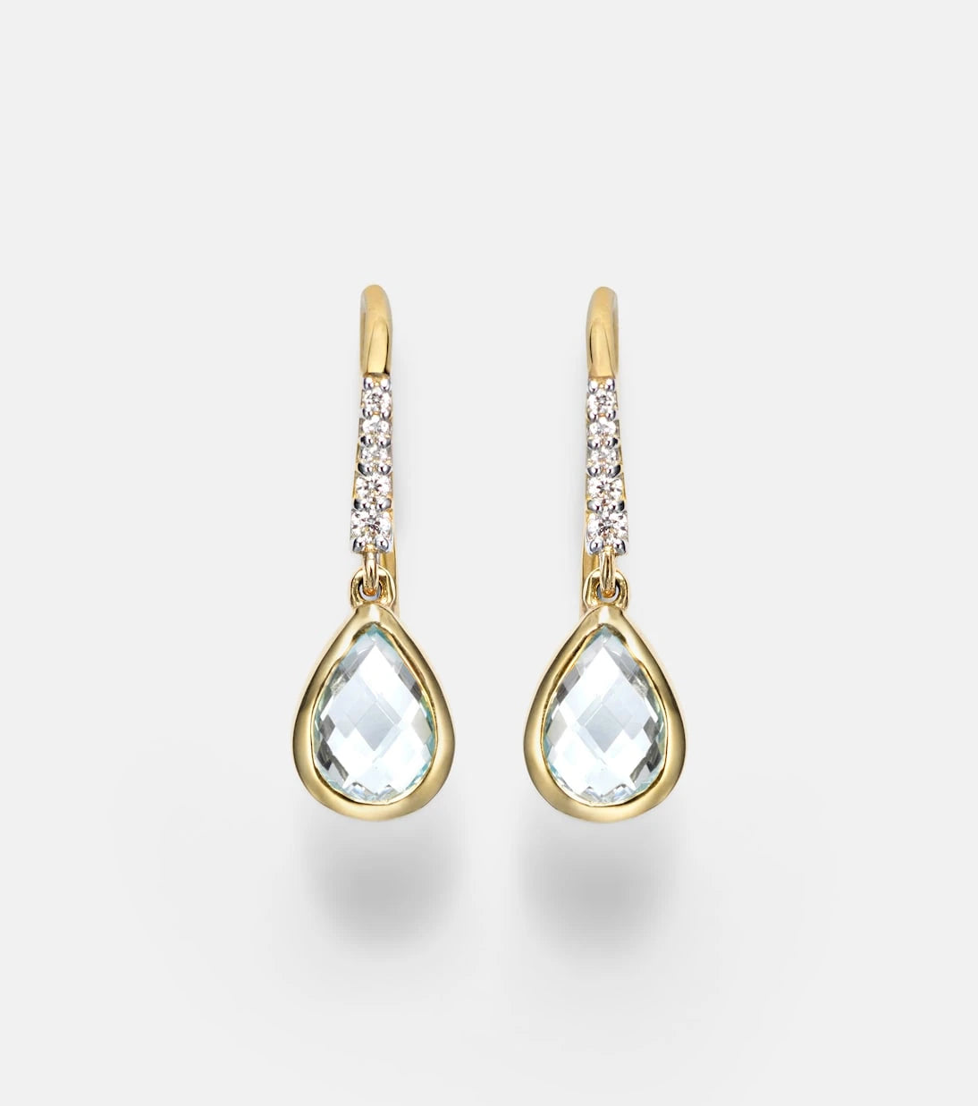 Mateo - 14kt yellow gold earrings with amethyst and diamonds