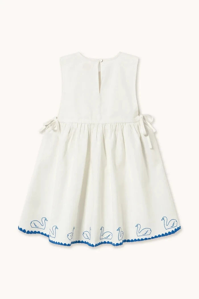 Tinycottons SWANS BOWS DRESS Çocuk Keten Elbise