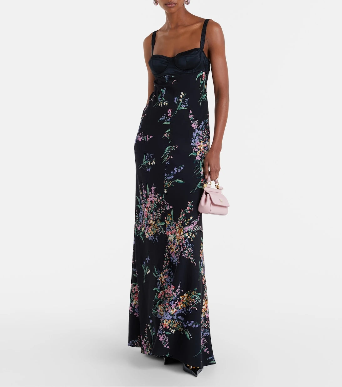 Dolce&Gabbana - Floral silk-blend charmeuse maxi dress