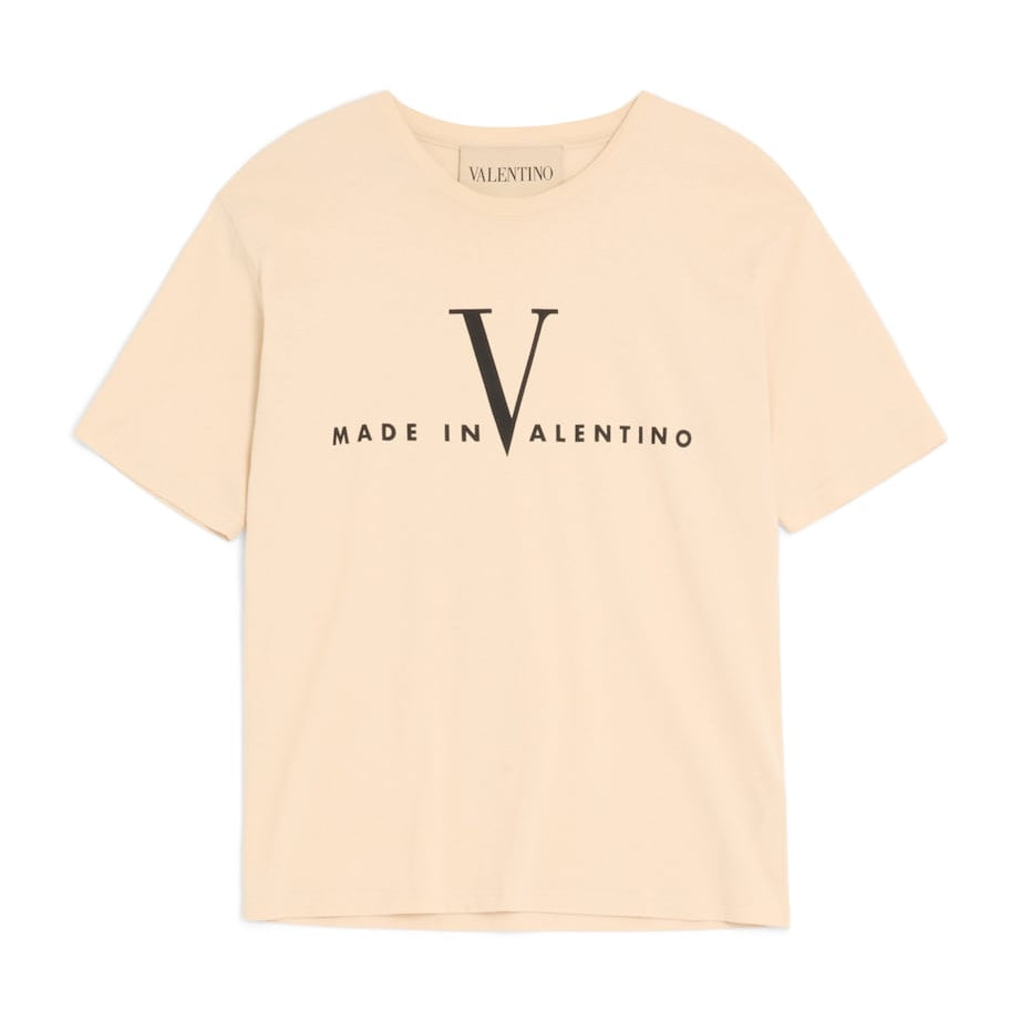 Valentino Garavani Cotton Made in Valentino Logo T-Shirt
