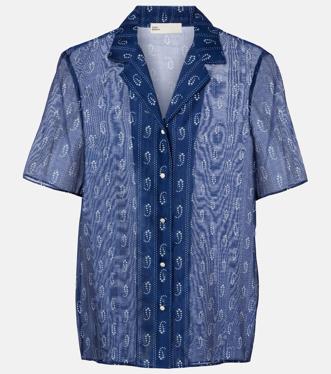 Tory Burch - Printed cotton and silk shirt