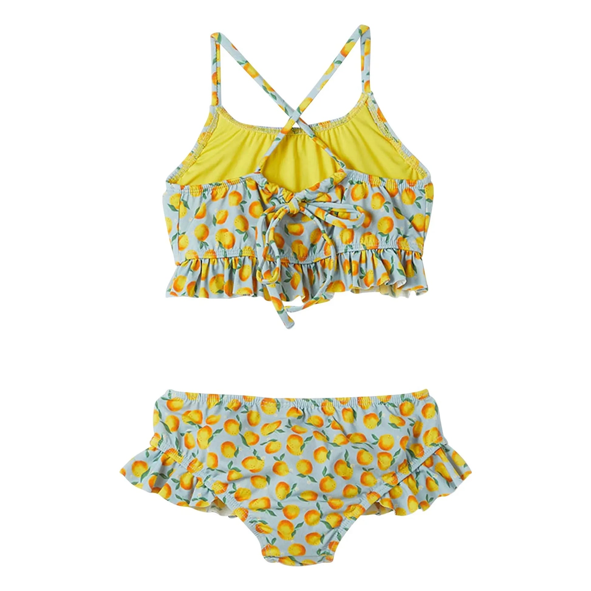 Fabula - 2 Piece Swimsuit Orange | Pale blue