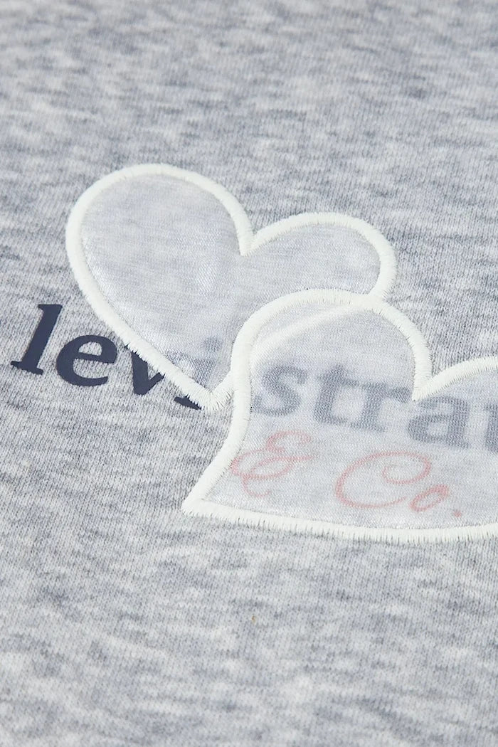 Levi's kapüşonlu çocuk pamuklu sweatshirt MEET AND GREET BUBBLE HOOD