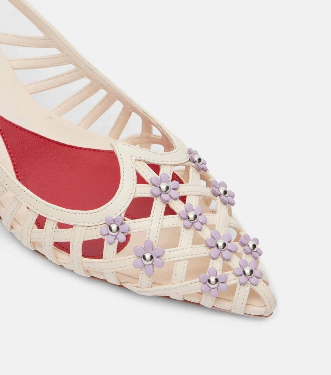 Roger Vivier - حذاء "I Love" بمقدمة مدببة من الجلد وكعب خلفي مكشوف