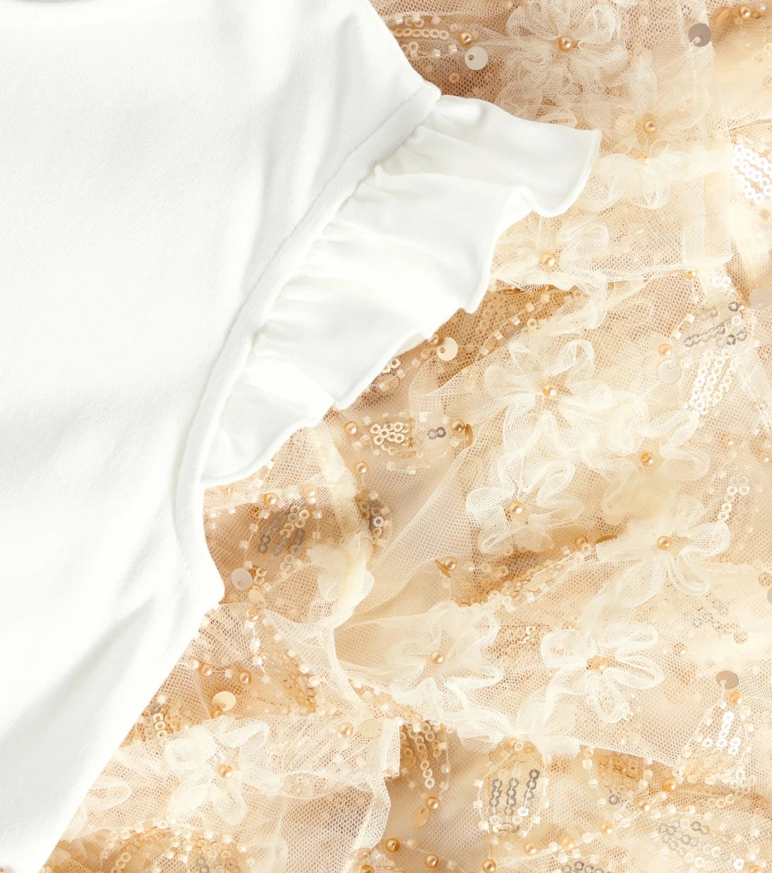 Self-Portrait Kids - Sequined jersey and tulle dress