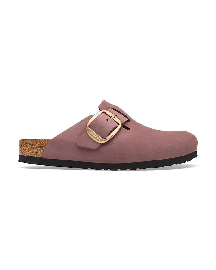 Birkenstock kadın nubuk terlik Boston Big Buckle Nubuck Leather