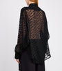 Stella McCartney Black Organic Silk-Blend Polka-Dot Blouse