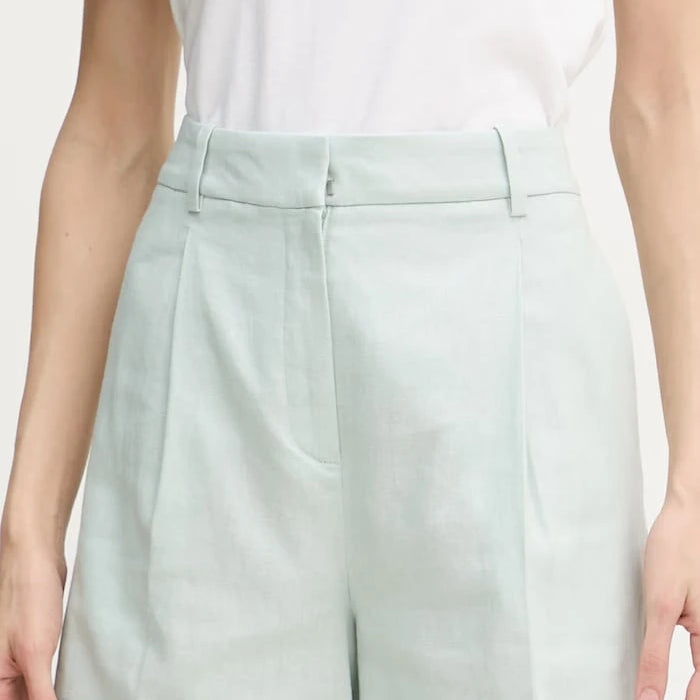 Calvin Klein Jeans kısa pantolon kadın, keten katkılı