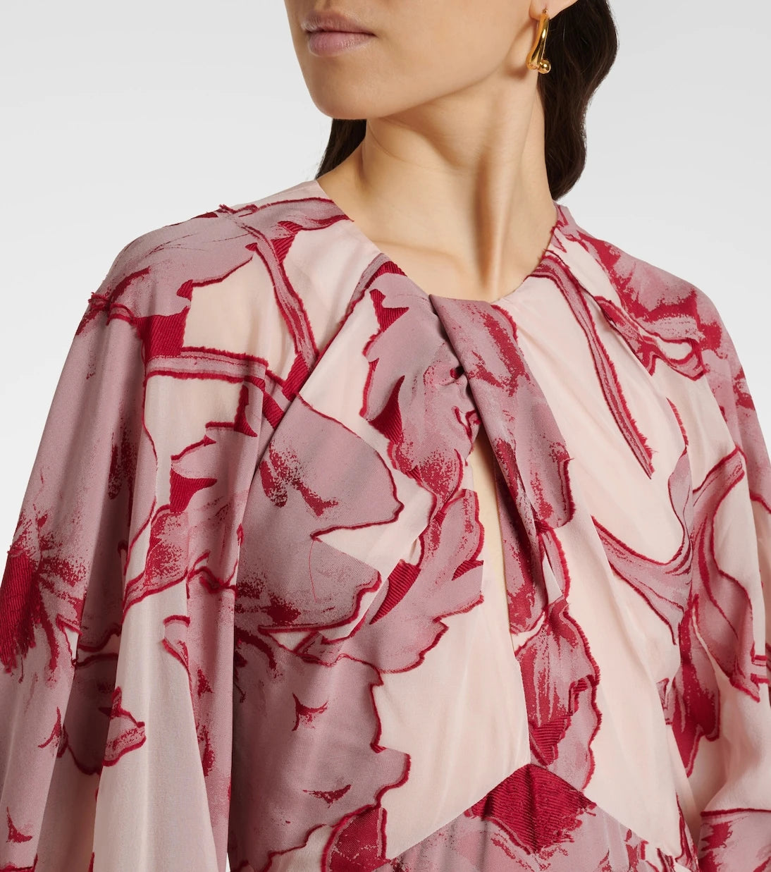 La DoubleJ - Eve-Ning floral silk-blend gown