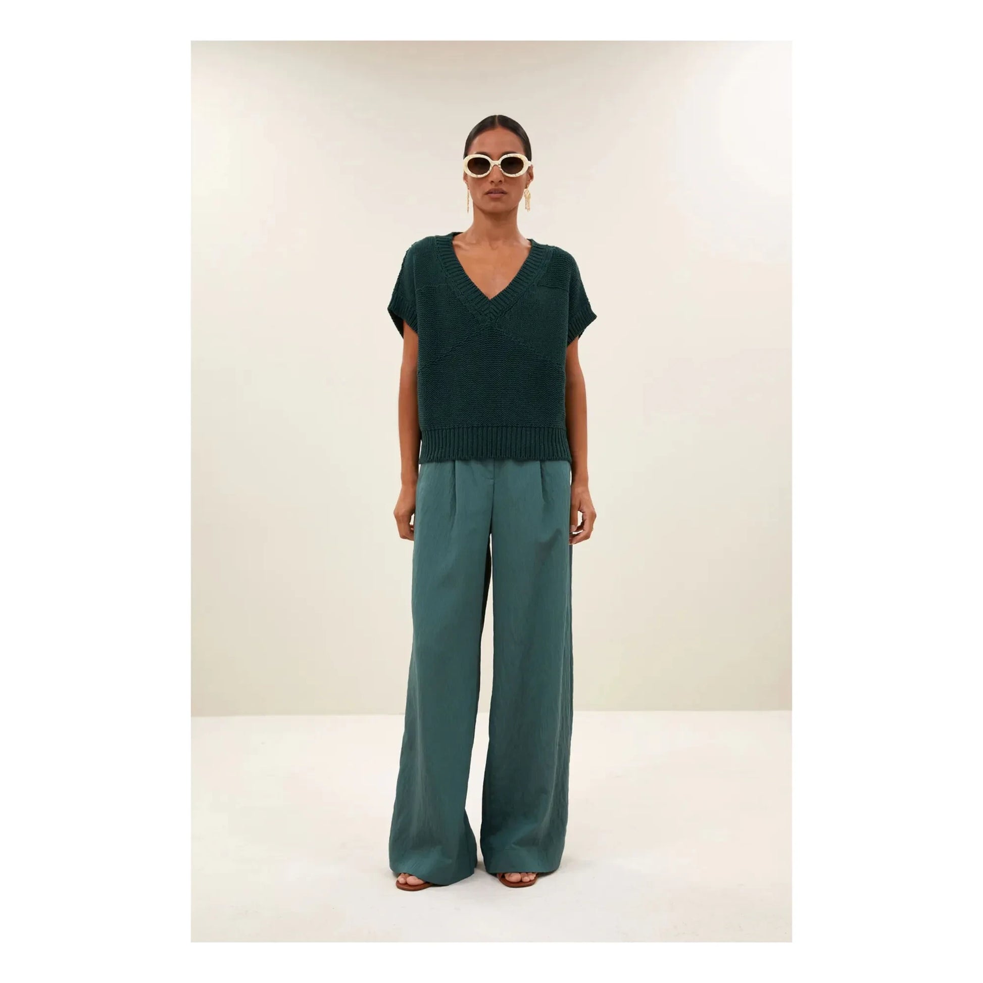 By Bar - Celin Striped Pants | Green