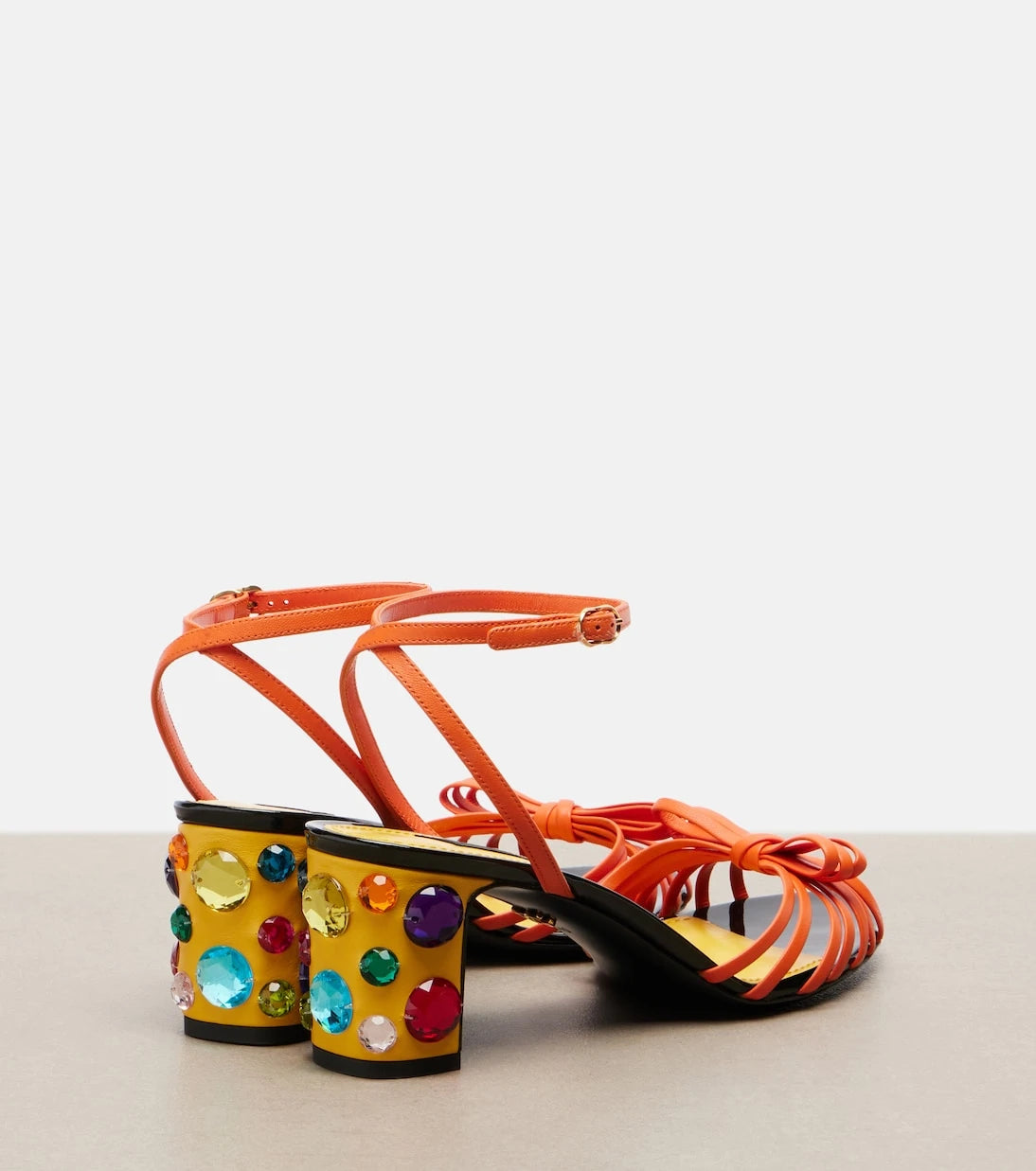 Dolce&Gabbana - Keira embellished leather sandals
