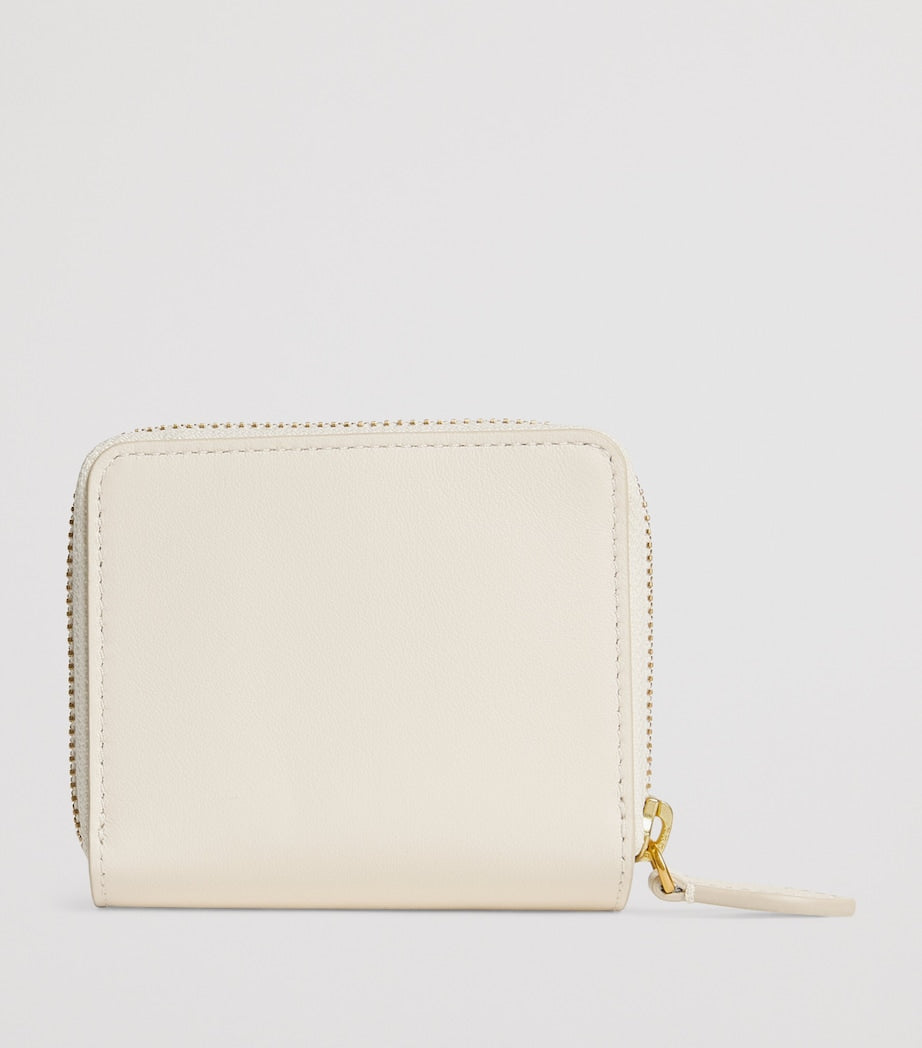 Ivory Leather Polo Bear Wallet