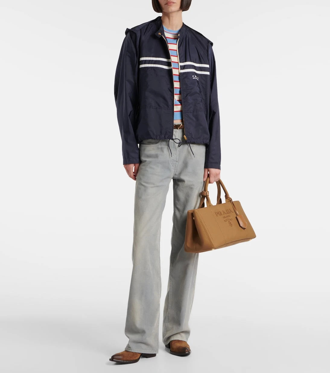 Prada - Prada Jardinière Medium canvas tote bag