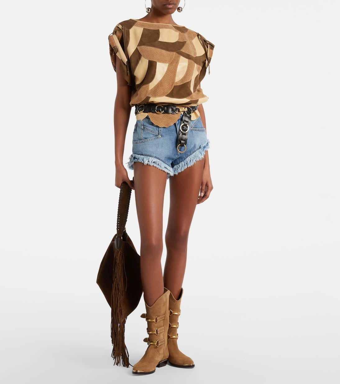 Isabel Marant - Dalmy perforated suede top