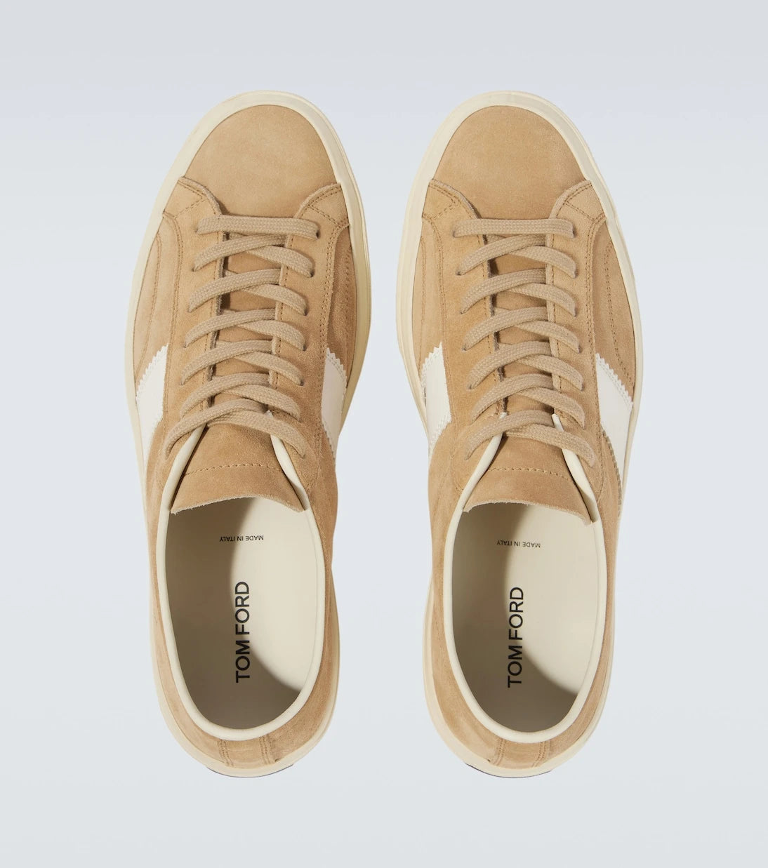Tom Ford - Cambridge leather-trimmed suede sneakers