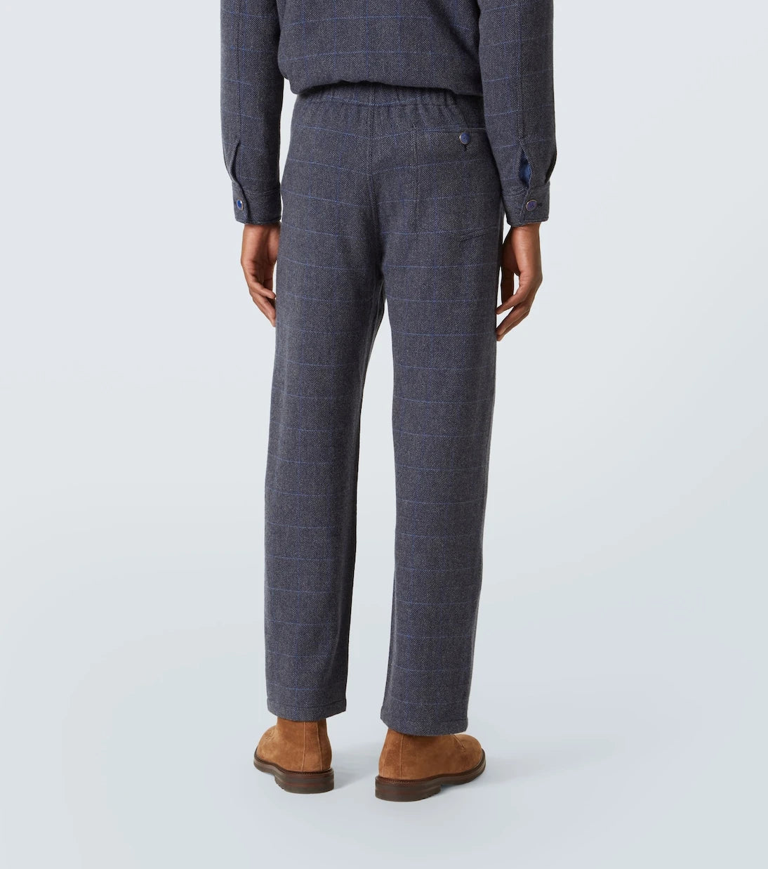 God's True Cashmere - Herringbone checked cashmere straight pants