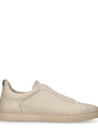 Zegna Leather Triple Stitch Sneakers