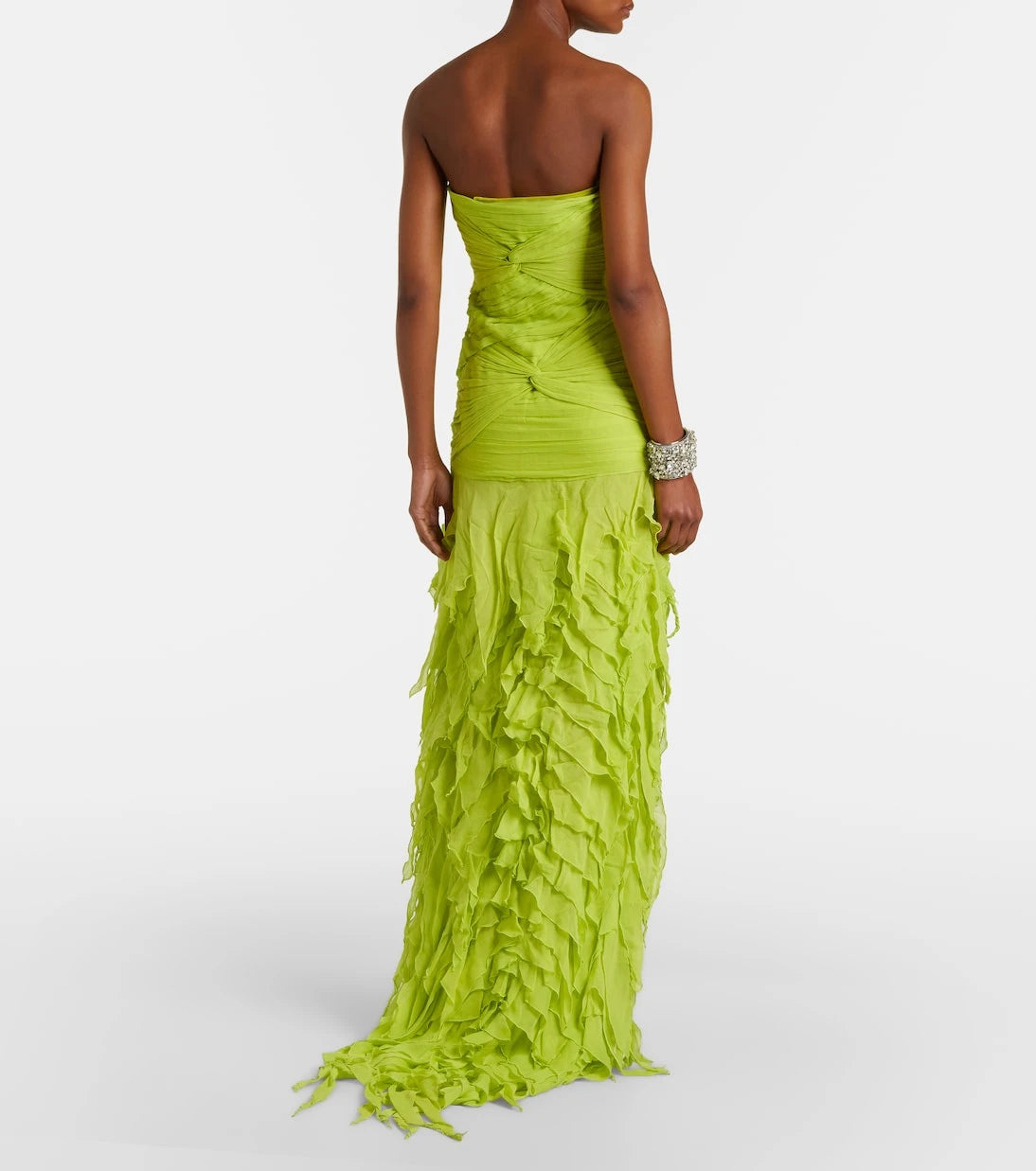 Blumarine - Ruffled georgette maxi dress