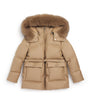 Yves Salomon Enfant Down Fox Fur-Trim Coat (6-14 Years)
