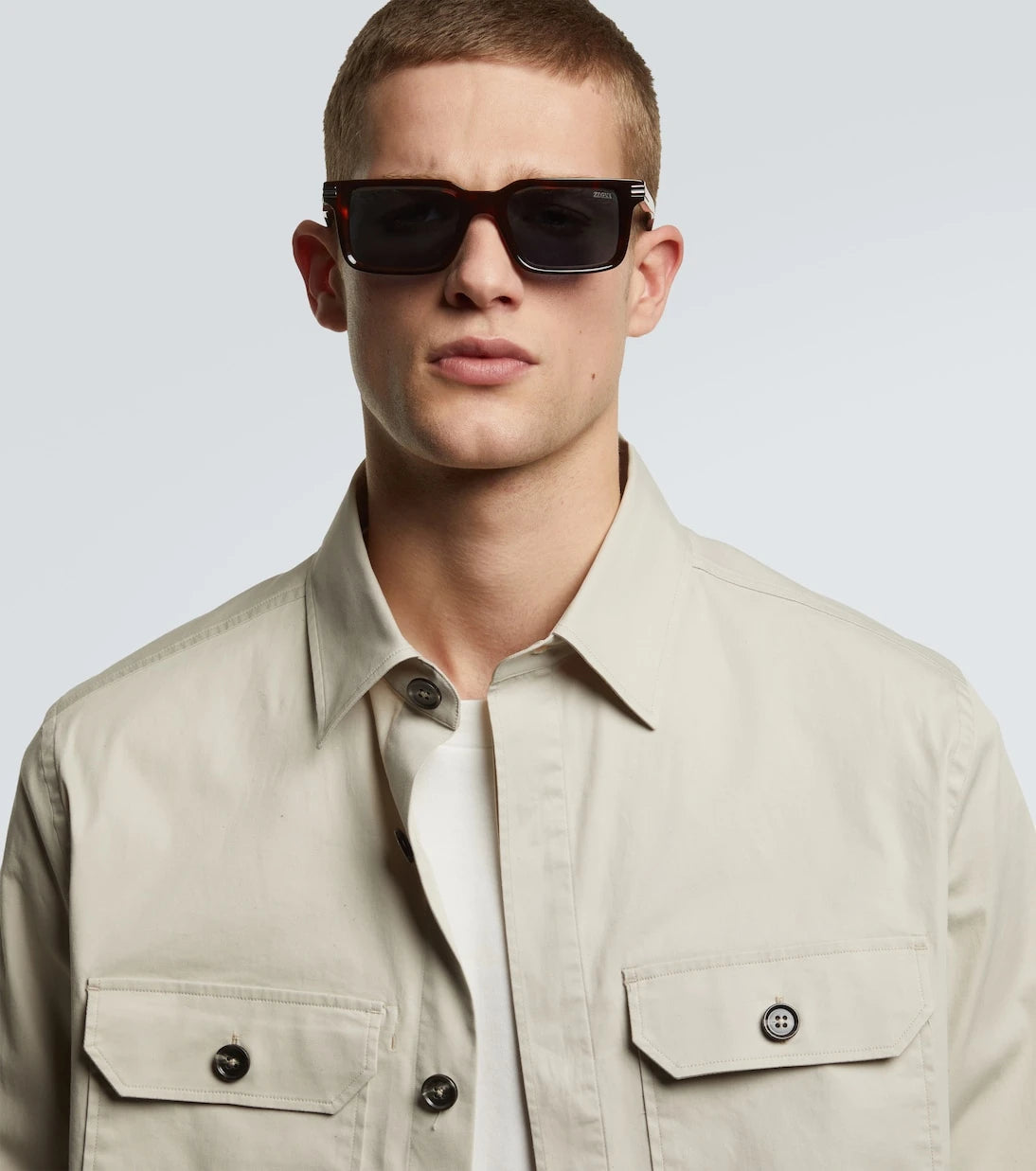 Zegna - نظارة شمسية مستطيلة