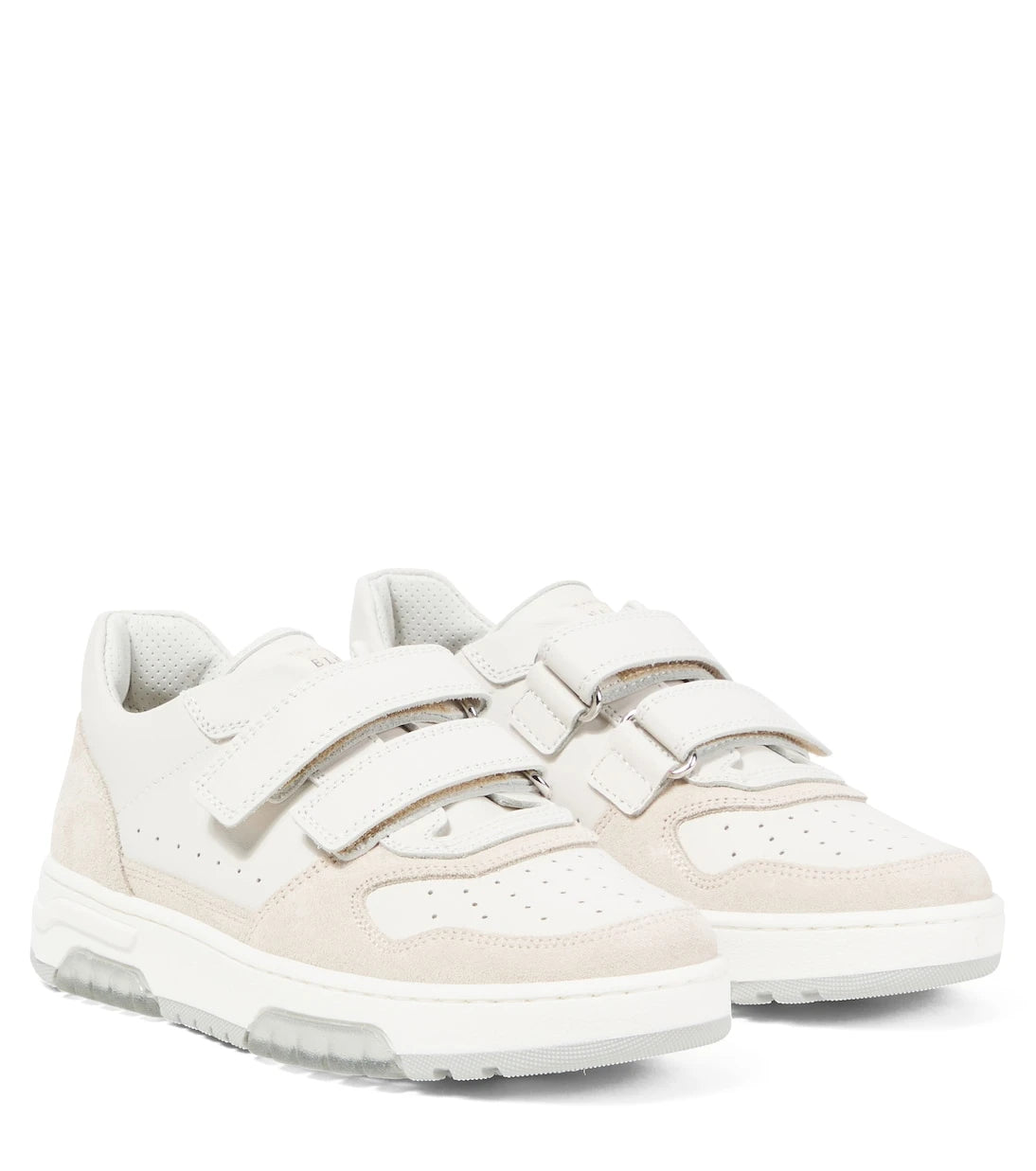 Brunello Cucinelli Kids - أحذية رياضية جلدية مُزيّنة بالشمواه