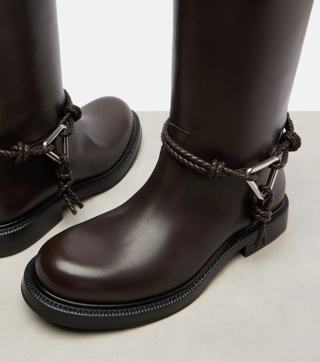 Bottega Veneta - James leather knee-high boots