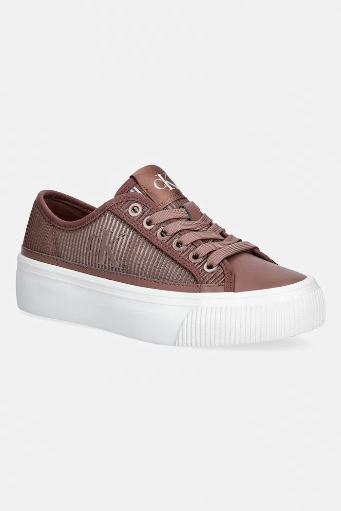 Calvin Klein VULC FLATF LACEUP STRIPED NYL kadın spor ayakkabı