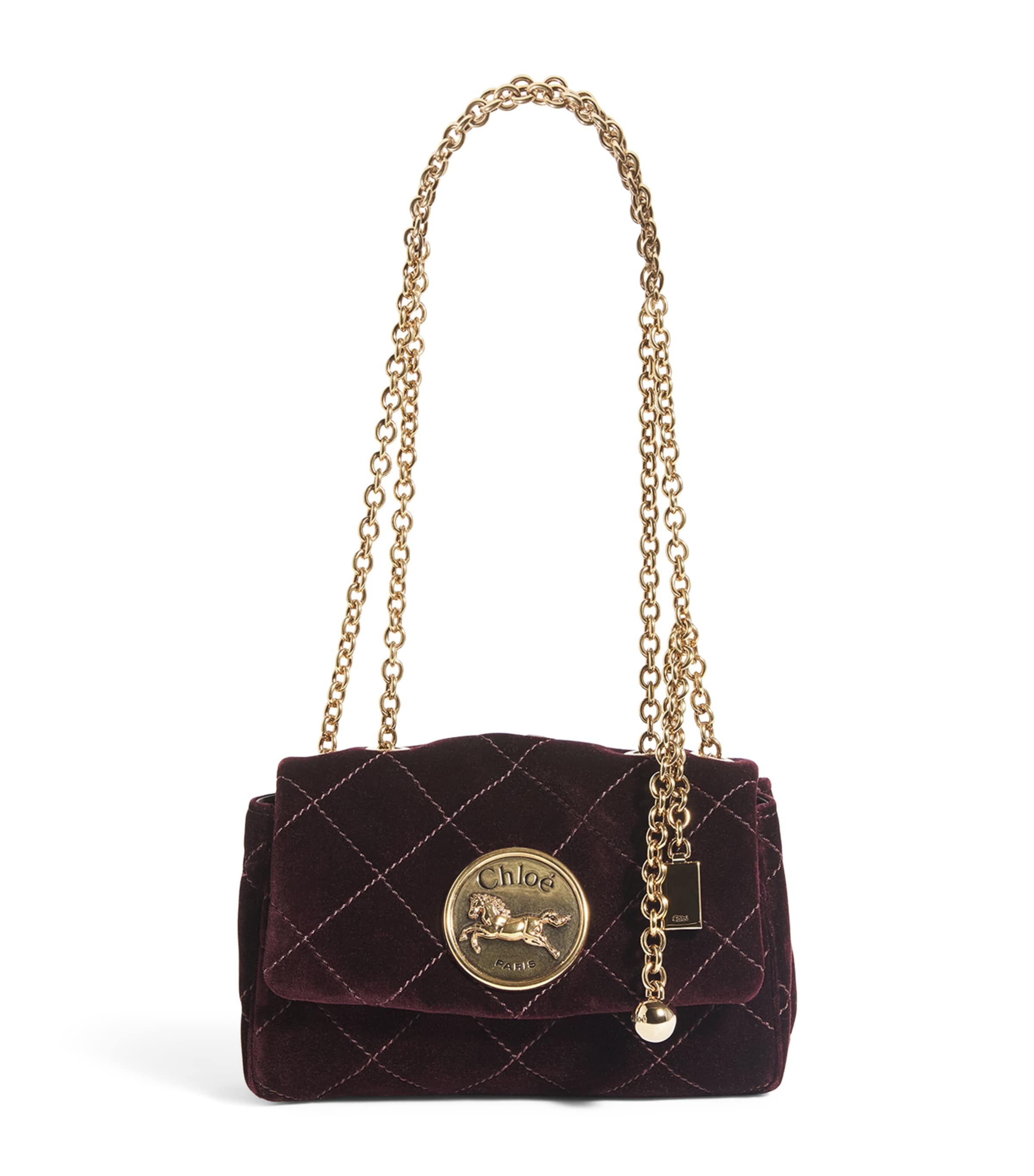 Chloé Small Velvet Heritage Shoulder Bag
