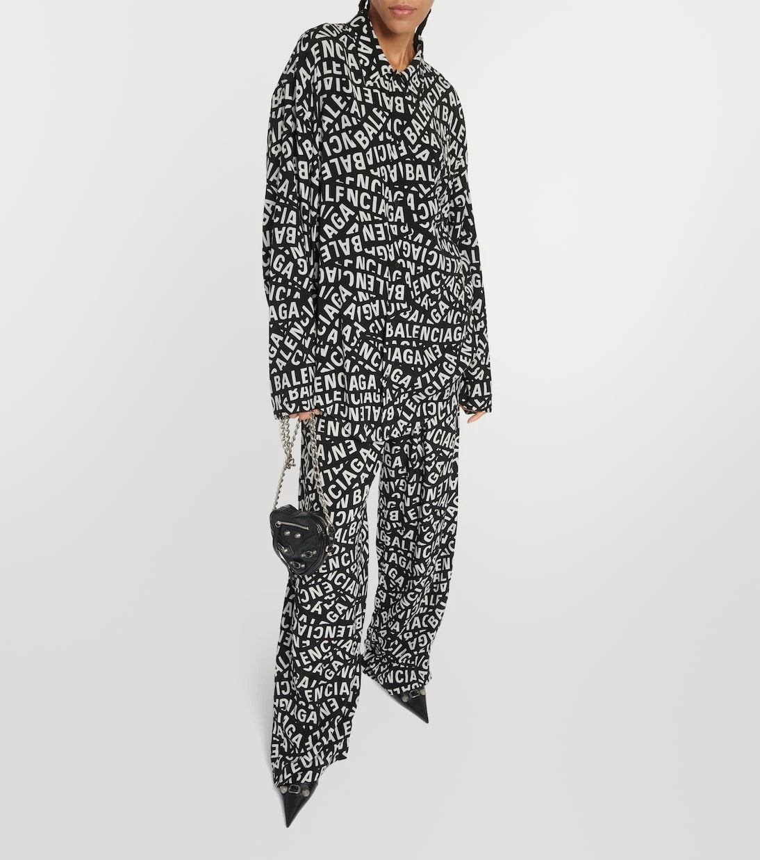 Balenciaga - Logo high-rise wide-leg pants