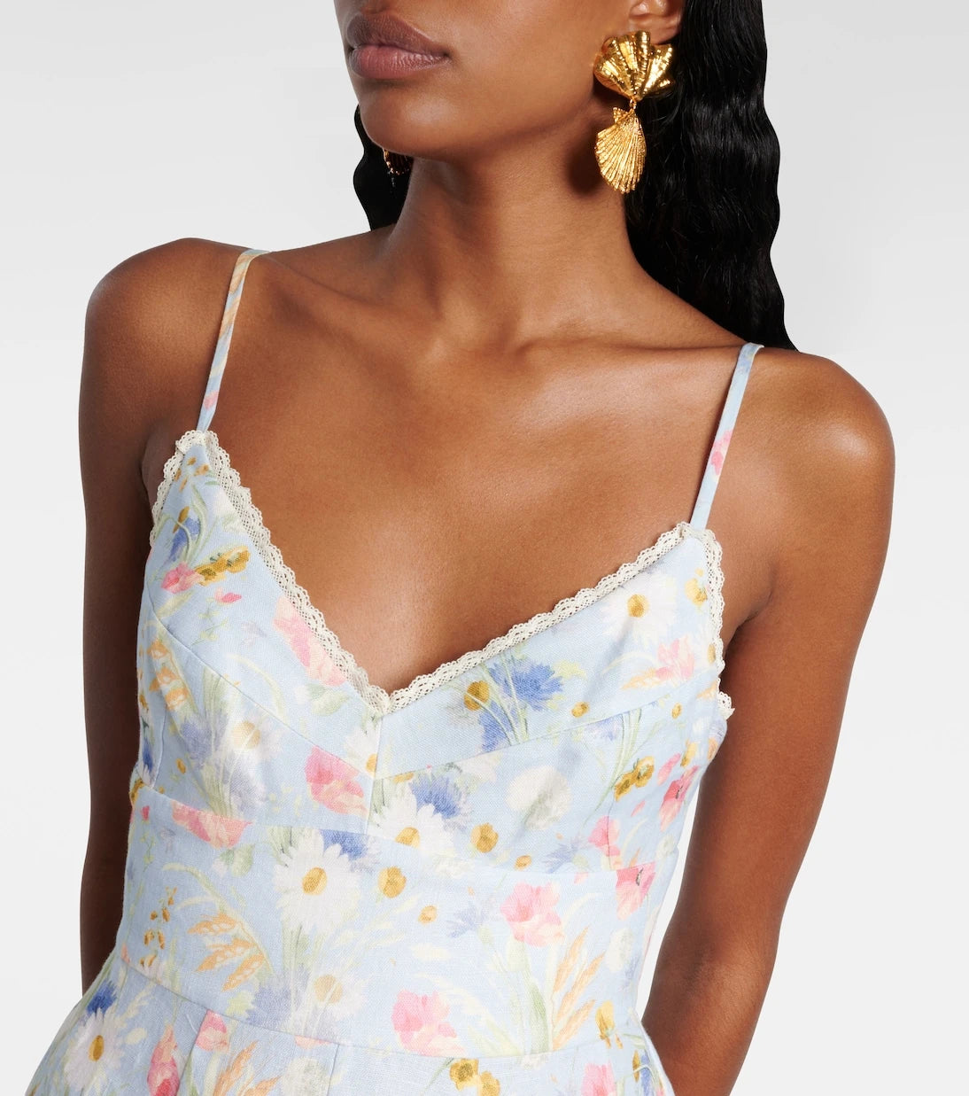 Zimmermann - Lucky floral linen minidress